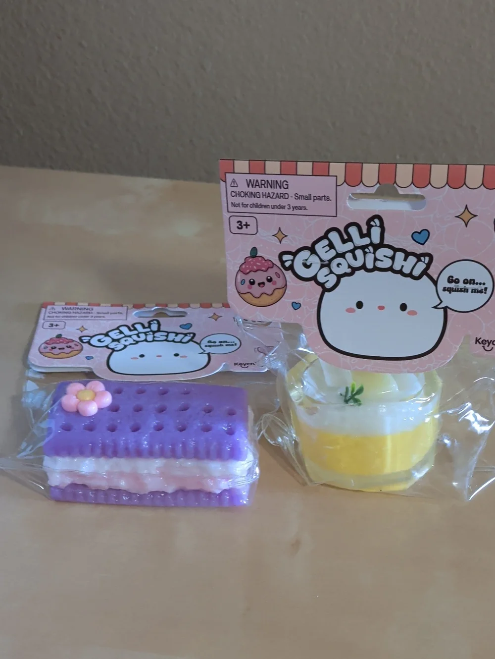 2 Gelli Squishi Kids Purple & Yellow Squishy Toy Duo